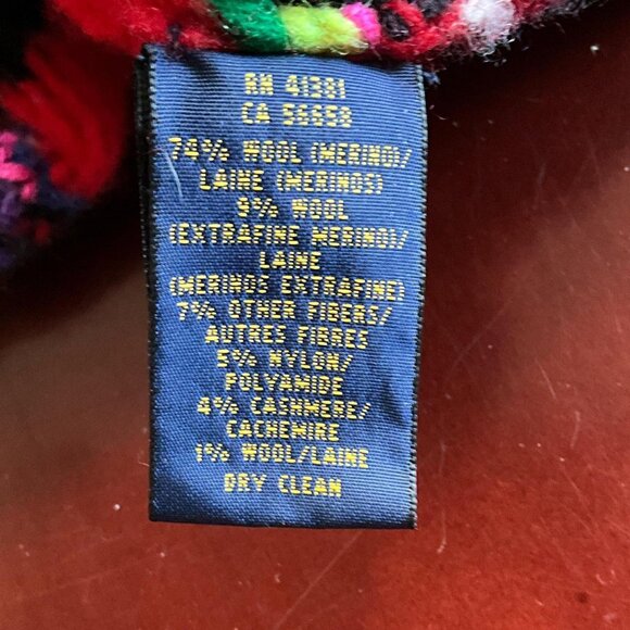 Polo Ralph Lauren Womens Colorblock Fair Isle Cashmere Wool Sweater (Small) - Picture 8 of 8